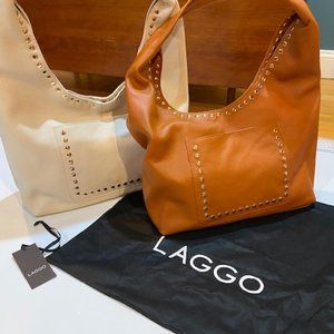Handbag Laggo MARA Wine, Cream and Brown